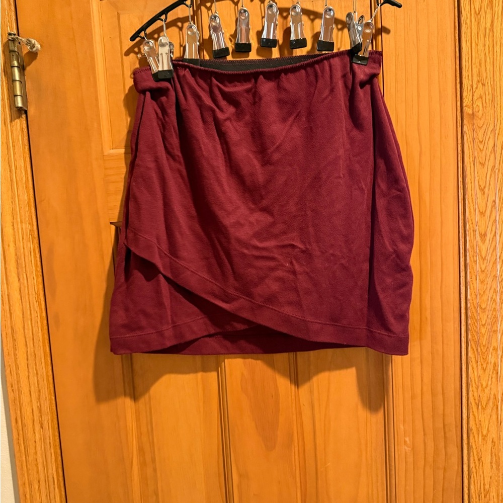 Women's Burgundy Skirt